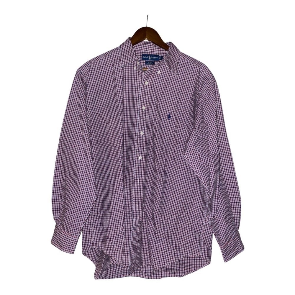 Ralph Lauren Blake‎ Plaid Shirt Me L Professional Business Career Office Work